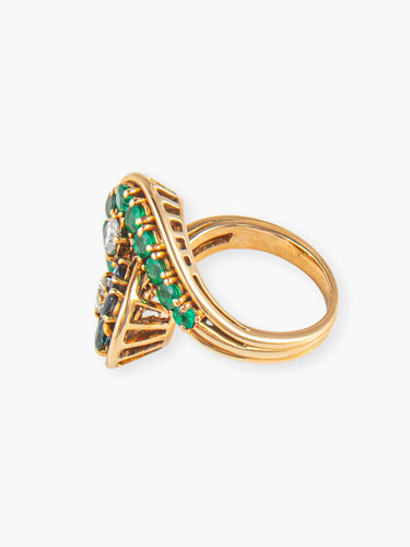 Bague 47 Bague Saphirs, Emeraudes et Diamants 58 Facettes