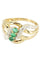 Bague 54 BAGUE MODERNE ÉMERAUDES ET DIAMANTS 58 Facettes 044511