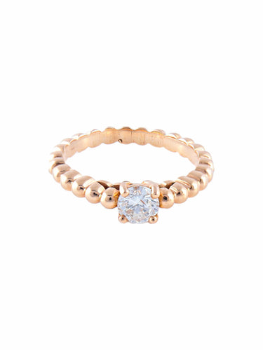 Bague Solitaire Or Jaune Diamant 58 Facettes
