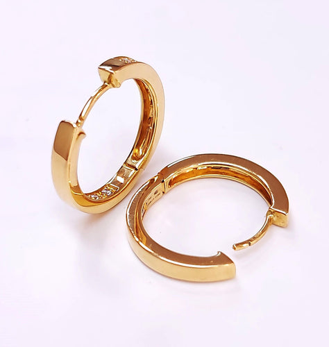 Boucles d'oreilles Créoles en or jaune, diamants 58 Facettes RA-467.2