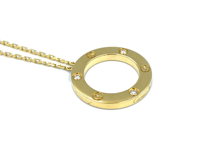 Collier CARTIER. Collection Love, collier or jaune et diamants 58 Facettes