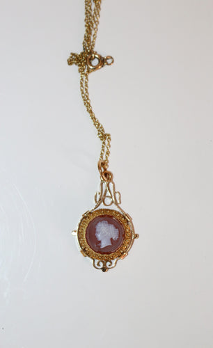 Collier Collier Pendentif Camée Cornaline 58 Facettes 559