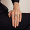 Bague 52.5 Bague en platine, diamants 58 Facettes