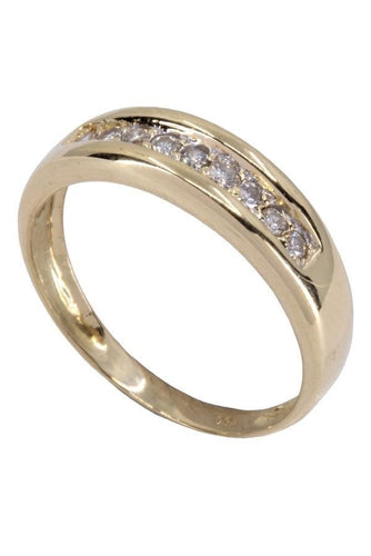 Bague DEMI-ALLIANCE MODERNE DIAMANTS 58 Facettes 070741