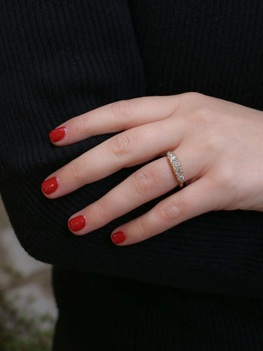 Bague 60.5 Bague jarretière Or jaune Diamants 58 Facettes J155