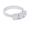 Bague 55 Bague "trilogie", or blanc, diamants. 58 Facettes 32711
