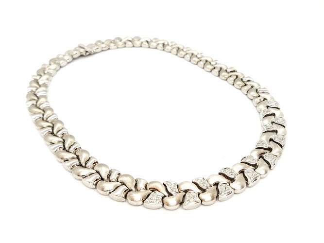 Collier Collier Or blanc Diamant 58 Facettes 760701CN