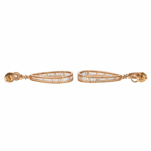 Boucles d'oreilles Boucles d'oreilles Pendantes Or rose Diamant 58 Facettes 2660051CN