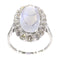Bague 55 Bague en platine, diamant & pierre de lune 58 Facettes 19312-0202