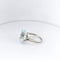 Bague Bague or blanc et aigue-marine 58 Facettes 24232