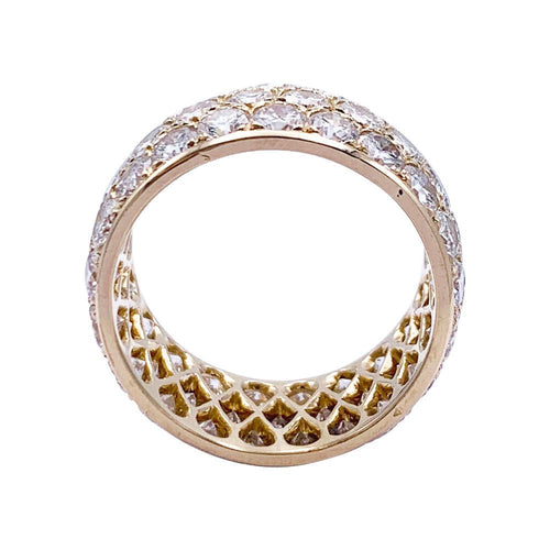 Bague 52 Bague bandeau, or jaune, diamants. 58 Facettes 32743