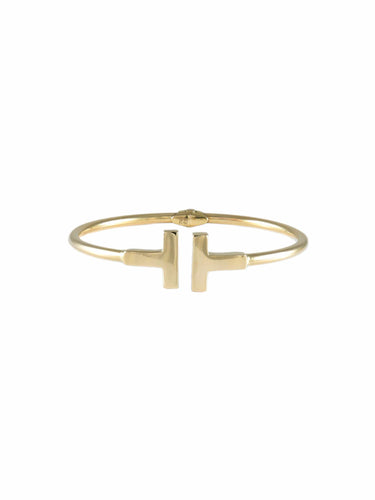 Bracelet Or Jaune BRACELET JONC "T" OR 58 Facettes BO/220032
