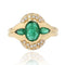 Bague 54 Bague émeraude diamants occasion 58 Facettes 21-327