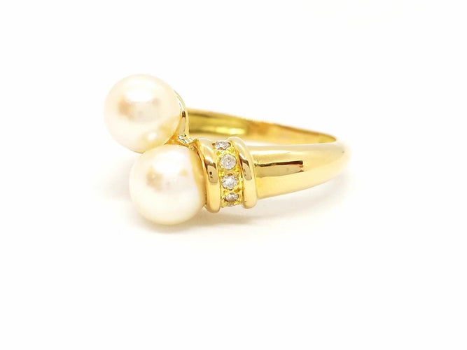 Bague 54 Bague Toi et Moi Or jaune Diamant 58 Facettes 731405CN