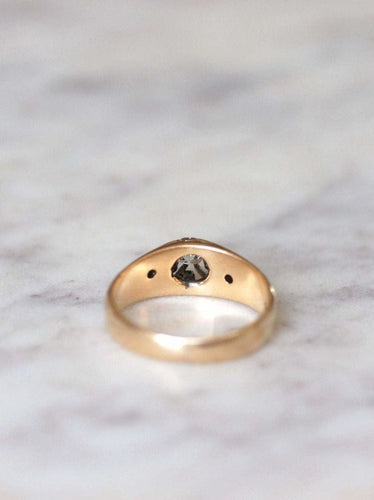 Bague Bague ancienne jonc or rose et diamant 58 Facettes