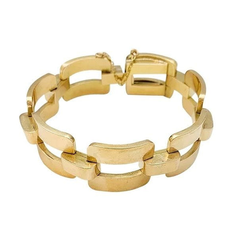 Bracelet Bracelet Tank en or rose. 58 Facettes 31395