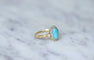Bague Bague marguerite turquoise diamants 58 Facettes