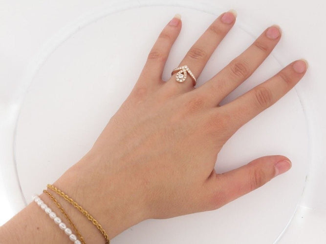 Bague 52 bague CHAUMET josephine aigrette en or rose 18k diamants 58 Facettes 253915