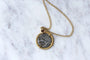 Collier Sautoir grenat et pièce romaine Déesse Diane 58 Facettes