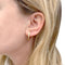 Boucles d'oreilles Paire de créoles or jaune, diamants. 58 Facettes 33523