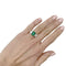 Bague 55 Bague émeraude or blanc, diamants. 58 Facettes 32365