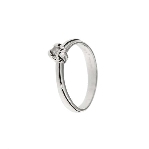Bague 56 Bague solitaire Or blanc Diamant 58 Facettes 29529