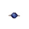 Bague Bague en or blanc et platine, saphir hexagonal, 2 diamants 58 Facettes
