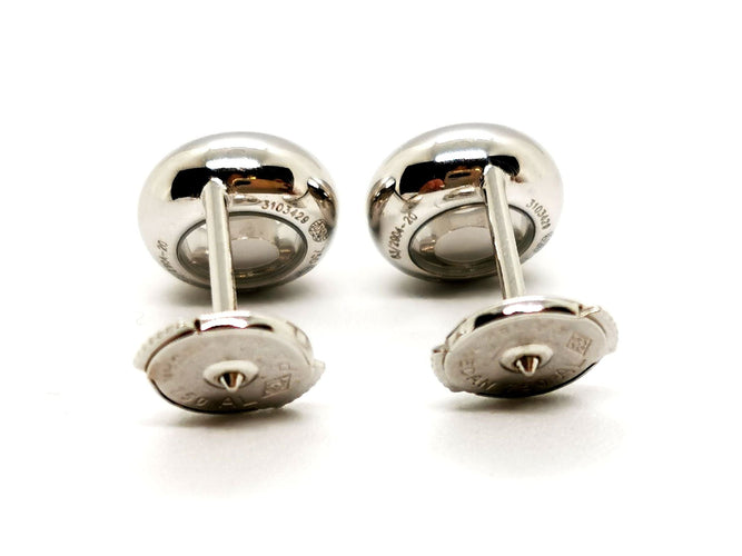 Boucles d'oreilles Chopard Boucles d'oreilles Puces Happy Diamonds Or blanc Diamant 58 Facettes 1440761CN