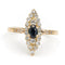 Bague 53 Bague Marquise Or jaune Saphir 58 Facettes 1792064CN