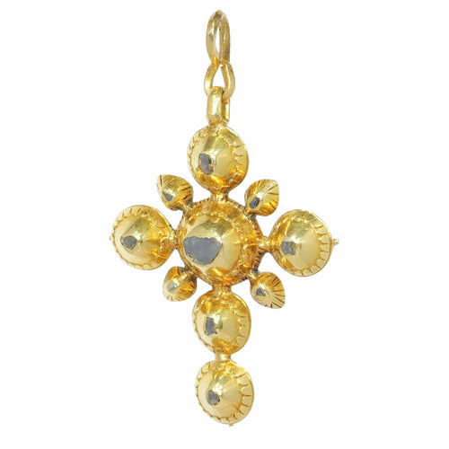 Pendentif Pendentif croix antique or et diamants 18ème siècle 58 Facettes 23271-0584