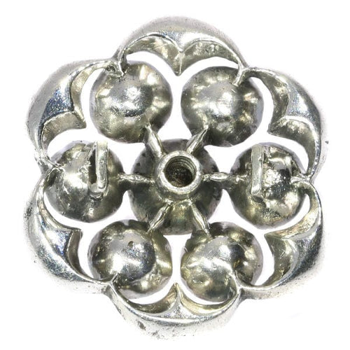 Clip Argent, Bouton Diamant 58 Facettes 14095-0001