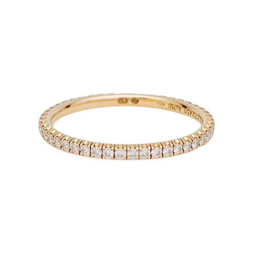 Bague 49 Alliance Cartier "Etincelle" en or rose, diamants. 58 Facettes 30886