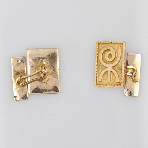 Boutons de manchette Boutons de manchette vintage or 58 Facettes CV64