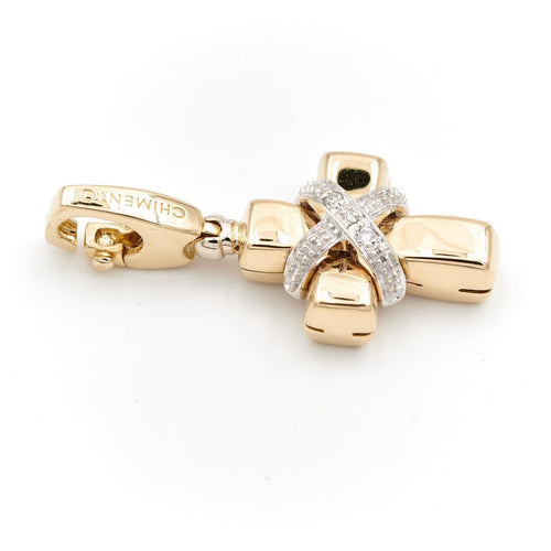 Pendentif Chimento Pendentif Croix Or jaune Diamant 58 Facettes 1833674CN