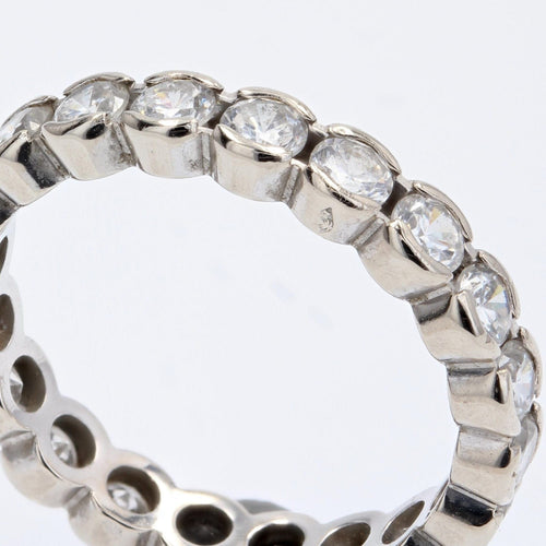 Bague 53 Alliance en diamants tour complet 58 Facettes 22-459