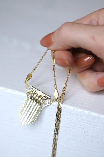 Collier Collier Art Déco deux ors, Circa 1930 58 Facettes
