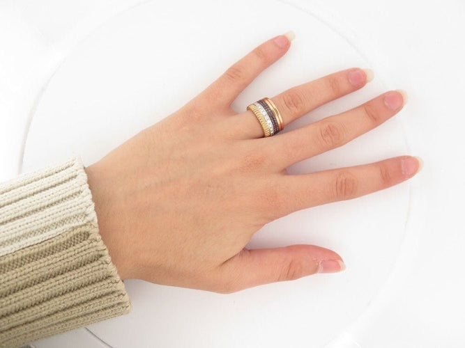 Bague 51 bague BOUCHERON quatre classique large or 18k 0.51ct 58 Facettes 254584