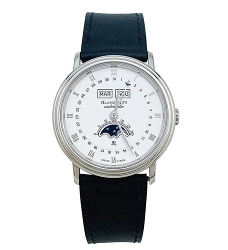 Montre Montre Blancpain, "Villeret", acier, cuir. 58 Facettes 31093