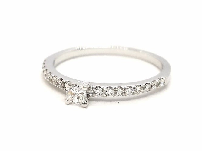 Bague 53 Bague Solitaire Or blanc Diamant 58 Facettes 578730RV