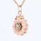 Pendentif Médaillon ancien or rose ciselé diamant 58 Facettes 19-631A