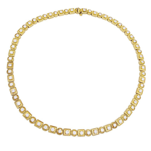 Collier Collier Lalaounis, "Byzantine", or jaune et diamants. 58 Facettes 33275