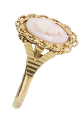 Bague BAGUE ANCIENNE CAMÉE COQUILLAGE 58 Facettes 040371