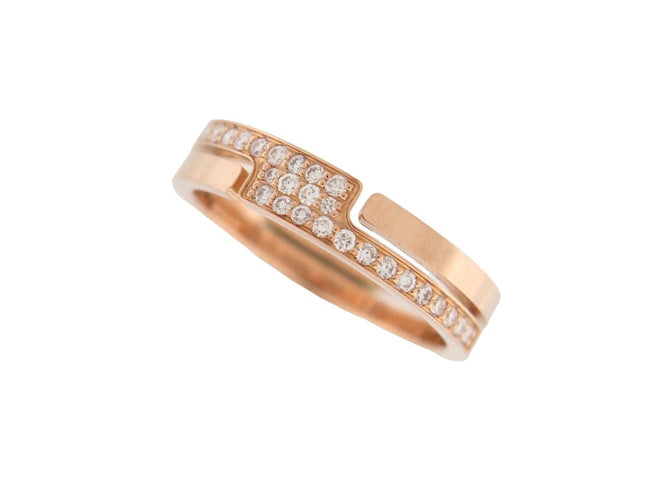 Bague 53 bague DINH VAN seventies pm or rose 18k et diamants 58 Facettes 254976