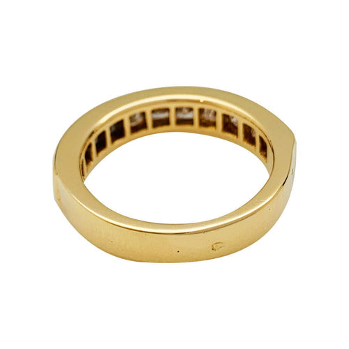 Bague 52 Bague en or jaune, diamants princesses. 58 Facettes 30954