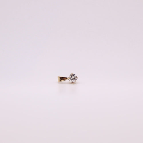 Pendentif Pendentif Solitaire diamant or jaune 4 griffes 58 Facettes