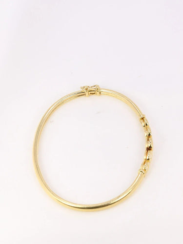 Bracelet Bracelet jonc vintage or souple et diamants 58 Facettes J94