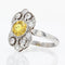 Bague 52 Bague art déco saphir jaune et diamants 58 Facettes 22-222