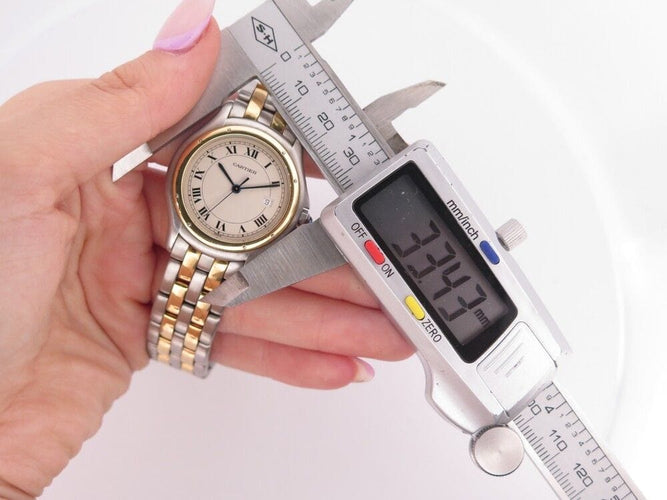 Montre montre CARTIER cougar 187904 33 mm quartz or et acier classique 58 Facettes 252697