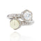 Bague 53 Bague ancienne toi et moi diamants perle 58 Facettes 22-202