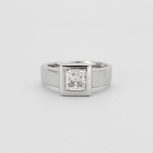 Bague BAGUE SOLITAIRE DIAMANT PRINCESSE 58 Facettes